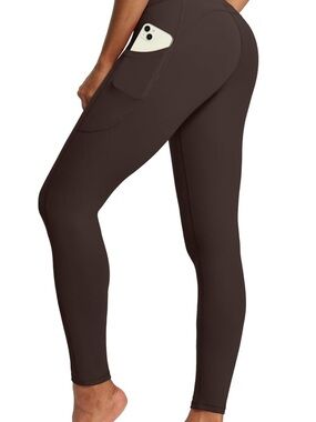 Never worn High-Waist Brown Pocket Leggings for Women